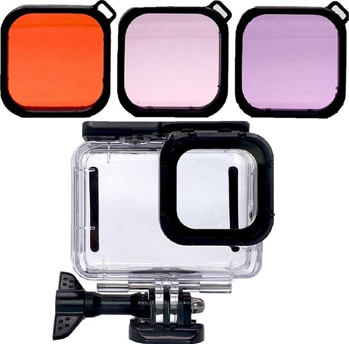 Ueli Express Wasserdichtes Gehäuse 45m inkl. Tauchfilter Set (Hero 11 Black, Hero 9 Black, Hero 13 Black, Hero 10 Black, Hero 12 Black)