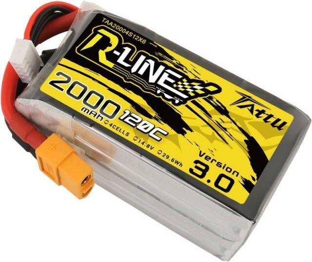 Produktbild Tattu RC-Akku LiPo 2000 mAh 14.8 V 120C R-Line V3.0 (14.80 V, 2000 mAh)