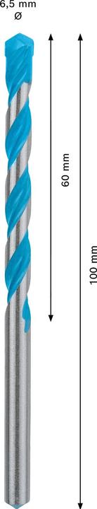 Immagine prodotto Bosch Professional Zubehör Trapano multi-costruzione EXPERT CYL-9, 6,5 x 60 x 100 mm (6,5 millimetri)