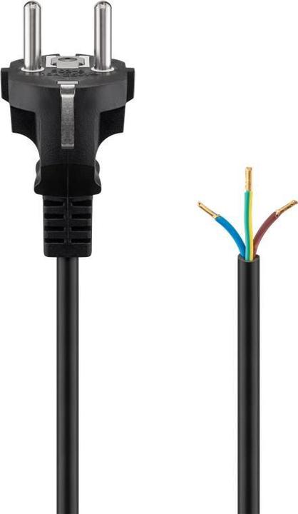 Actual product image Goobay protective contact cable for assembly, 1.5 m, black (1.50 m)