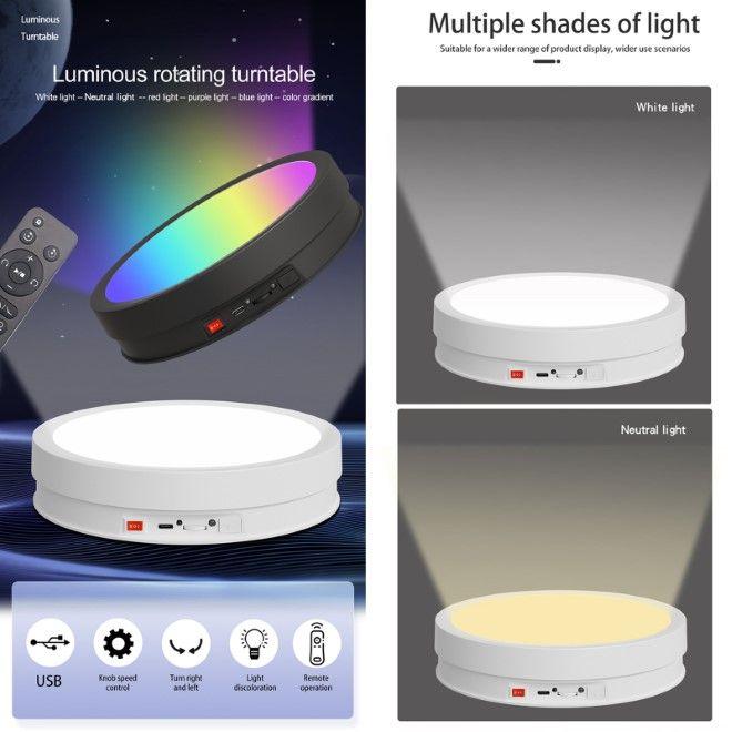 Immagine prodotto MU Classic Giradischi elettrico a LED a 360° (Ulteriori accessori)