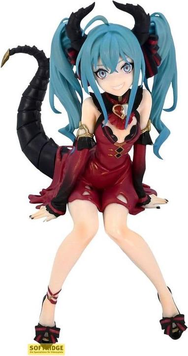 Actual product image Furyu HATSUNE MIKU - Villain Couleur Rouge - Statuette Noodle Stopper 16cm