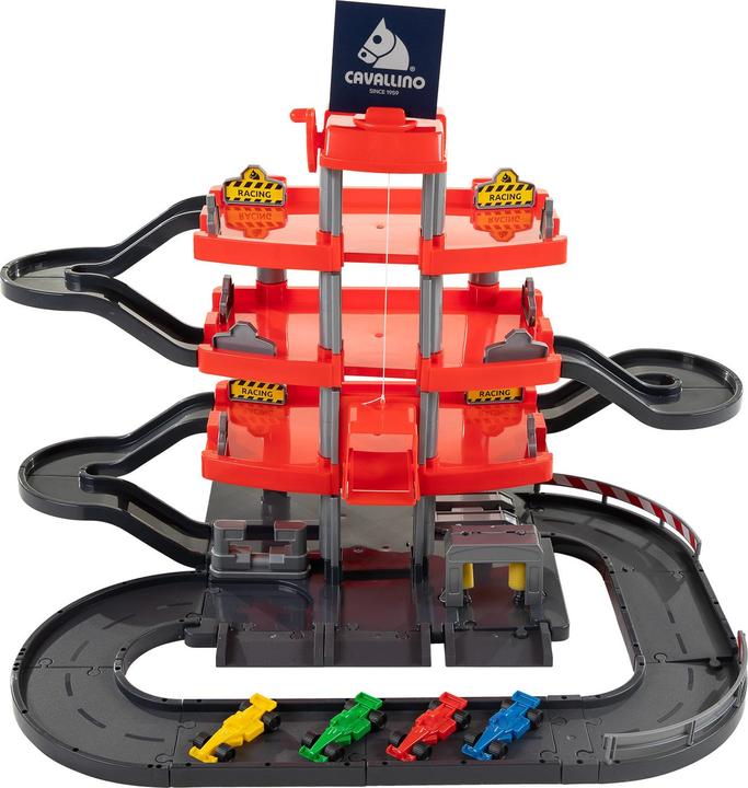 Produktbild Polesie Cavallino Racing Red Parkhaus mit 4 Etagen und Au
