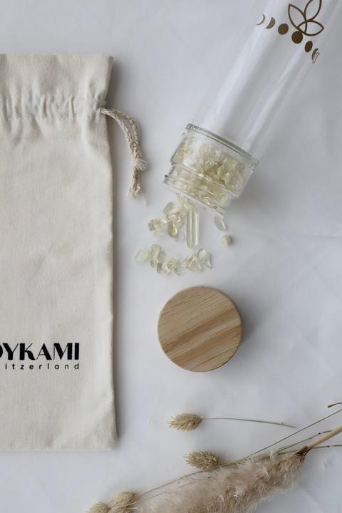 Actual product image Oykami Water bottle with gemstones - citrine