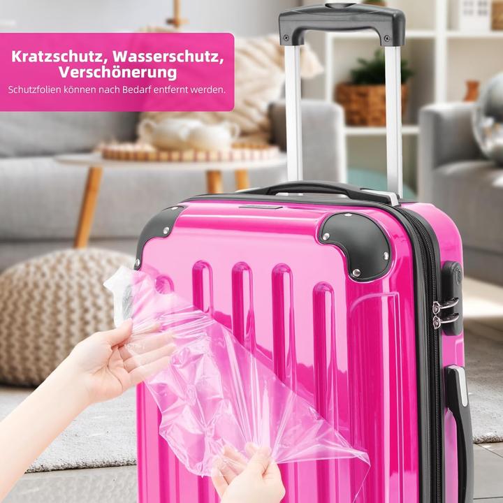 Immagine prodotto Beibye Trolley a guscio rigido Twin Wheels 2048, rosa, M (45 l, Bagaglio a mano (fino a 50 litri))