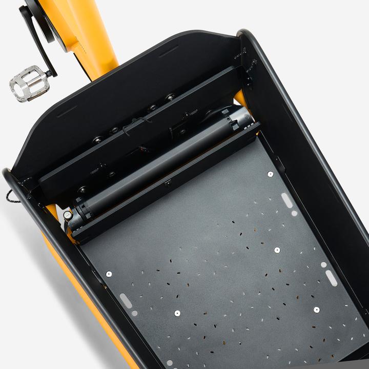 Actual product image Btwin E-Lastenfahrrad Cargobike F900E Box gelb