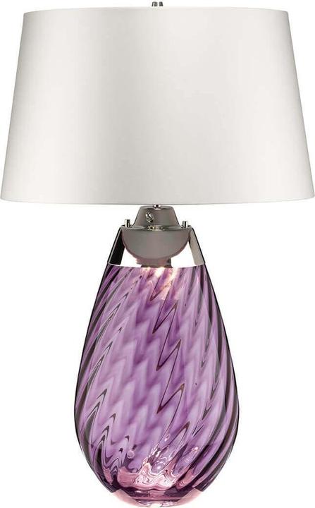 Image du produit Elstead Lighting Lena Lampe de table E27 74cm verre prune, teinte blanc cassé blanc gris (620 lm, E27)