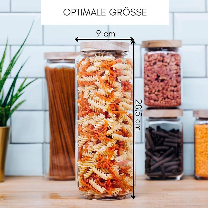 Image du produit Econovo 2-teiliges Vorratsglas-Set (1800ml) (1.80 l)