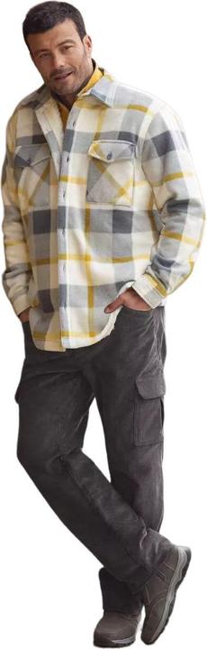 Actual product image Atlas For Men Mens Corduroy Elasticated Waist Cargo Trousers (44)
