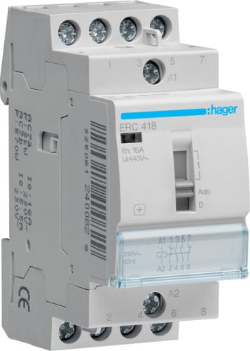 Produktbild Hager Installationsrelais 16A 2S+2Ö 230V ERC418