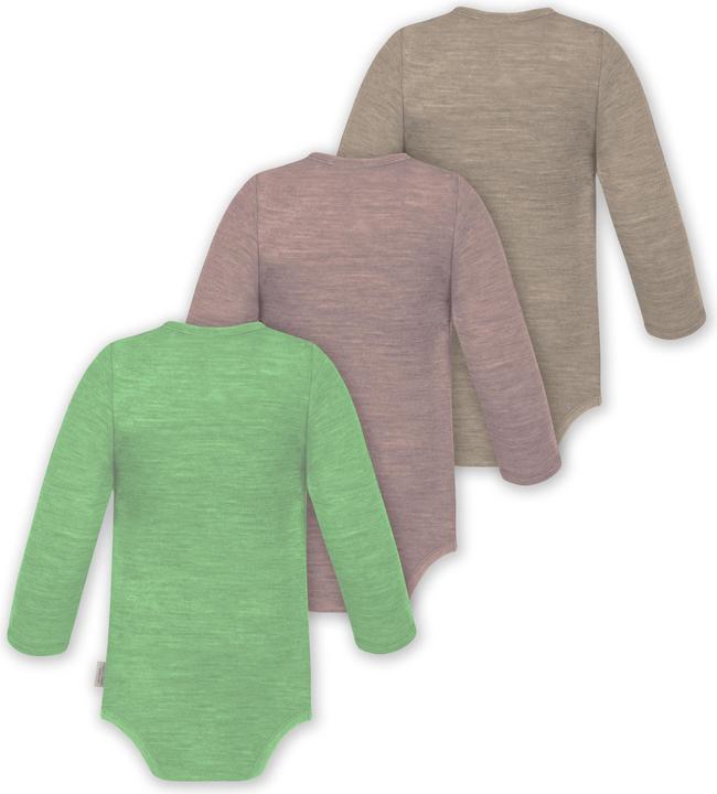 Produktbild Normani 3er Pack Baby Merino Body Langarm „Auckland" - 9375 (68)