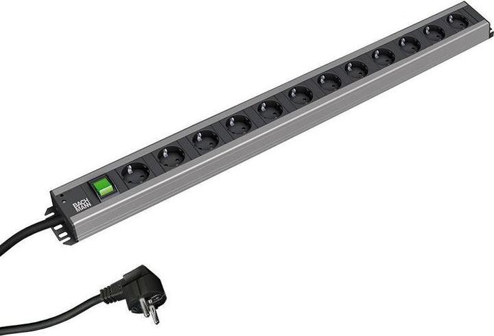 Produktbild Bachmann Verlängerungsschnur (12 x, CEE 7/3, 2 m)