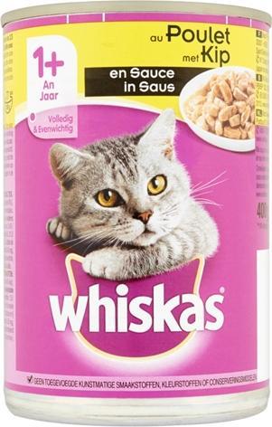 Immagine prodotto Whiskas Blik Adult Brokjes In Saus Kip (Adulto, 12 pz., 5000 g)