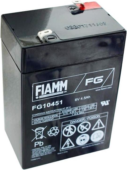 Immagine prodotto Fiamm Akku FG10451, 6Volt 4,5Ah 3FM4.5 (6 V, 4.50 Ah)