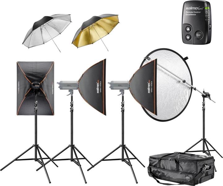 Produktbild Walimex VC Excellence Studio Set Classic 3.3.4 3SB2RS+ (400 W, Set)