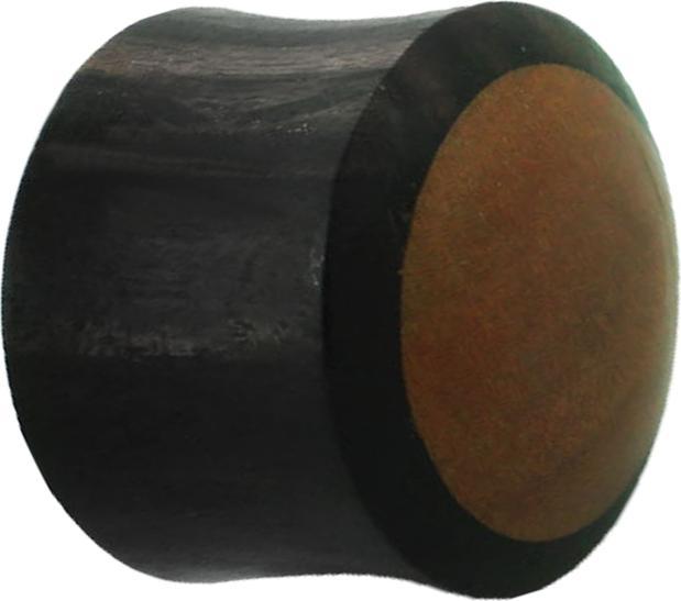 Produktbild Star Piercing Flared Plug aus Arengholz mit Teakholz-Einsatz (Organisch, ohne Messing)