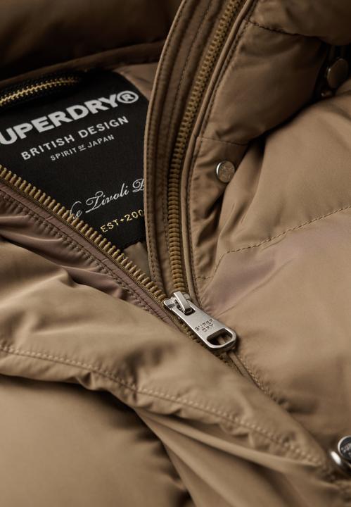 Image du produit Superdry LONGLINE HOODED PUFFER JACKET Dames Jas - Maat XL (16)