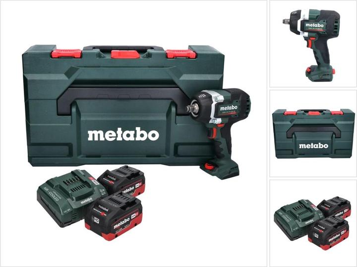 Gürtelhaken, metaBOX 145 L, 2 LiHD Akkupacks (18 V/5,5 Ah), Schnellladegerät ASC 145 "AIR COOLED", 1, 2" Schraubendreher