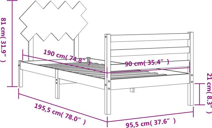 Actual product image VidaXL Agnette (120 x 190 cm)