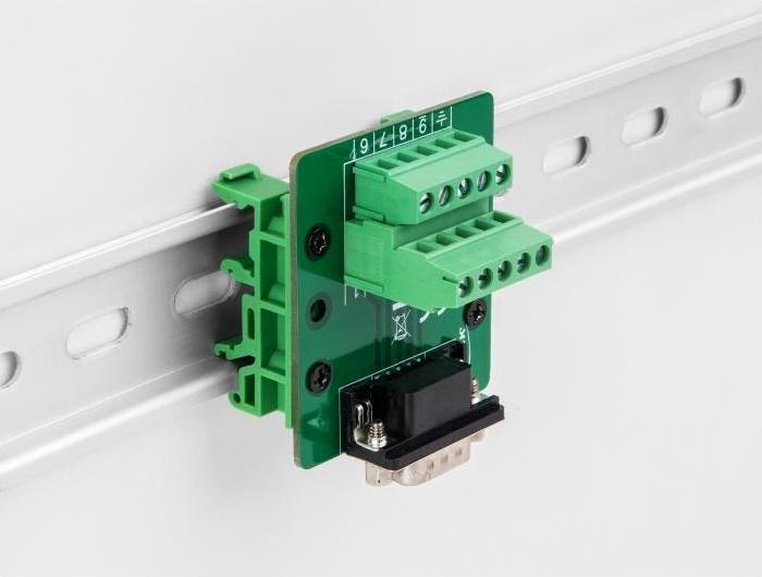 Actual product image Delock D-Sub 9 Pin St to Terminal Block for Hutschi (0.05 m)