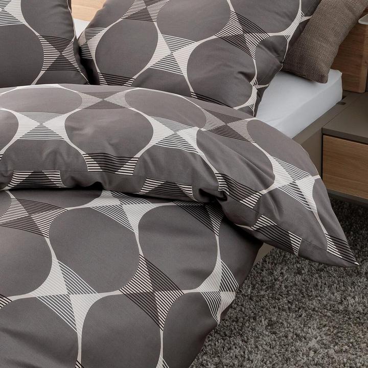 Produktbild Janine Mako-Satin Bettwäsche J.D. 87103 taupe (Bettwäsche Set, 135x200 cm + 80x80 cm)