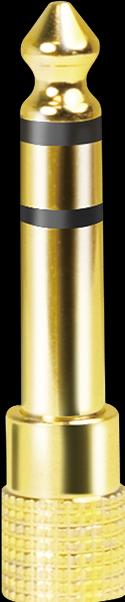 Produktbild LogiLink Audio-Adapter, 6,35 mm 3-Pin/M zu 3,5 mm 3-Pin/F, Zink