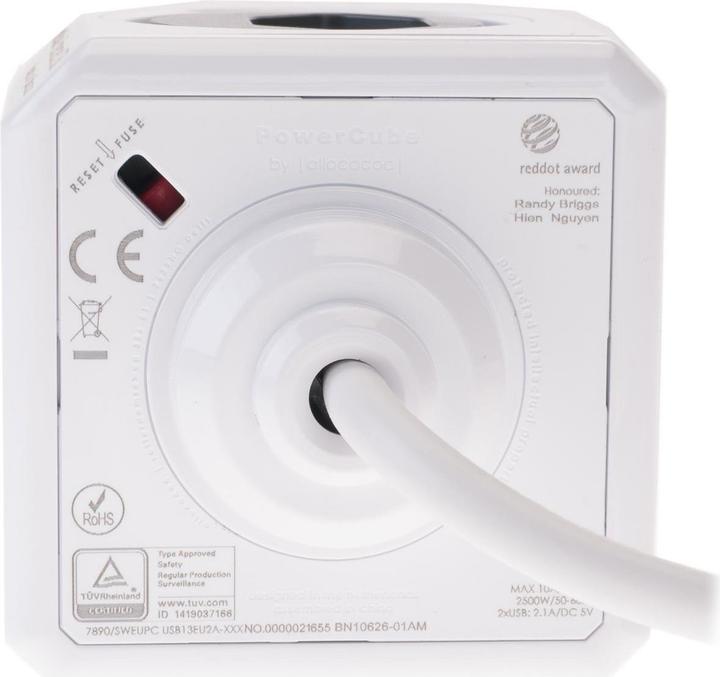 Actual product image Allocacoc PowerCube Extended USB S+ (4 x, USB-A, Type 13, 1.50 m)
