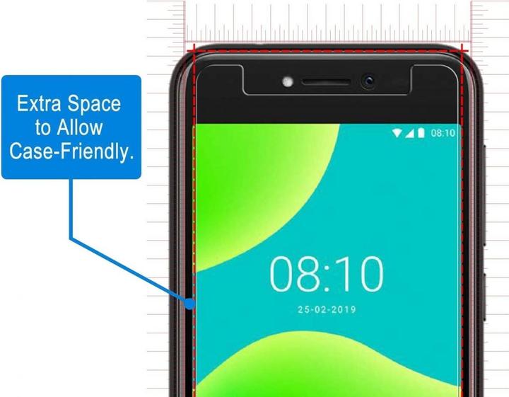 Immagine prodotto Screenguard Wiko Y50 Pellicola protettiva in vetro Custodia Design amichevole (1 Pezzo/i, Wiko Y50)
