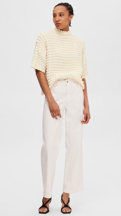 Produktbild Selected Femme Struktur Oberteil mit kurzen Ärmeln (XL)