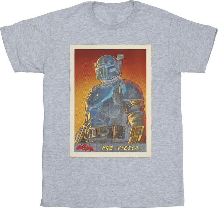 Actual product image Star Wars Boys The Mandalorian Paz Vizla Card T-Shirt (104)