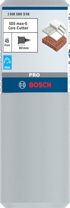 Produktbild Bosch Professional Zubehör PRO SDS max-5 Core Cutter, 45 x 80 x 112 mm (45 mm)