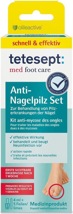 Tetesept Kit anti-champignons des ongles (Déodorants & poudre pour les pieds, 4 ml)