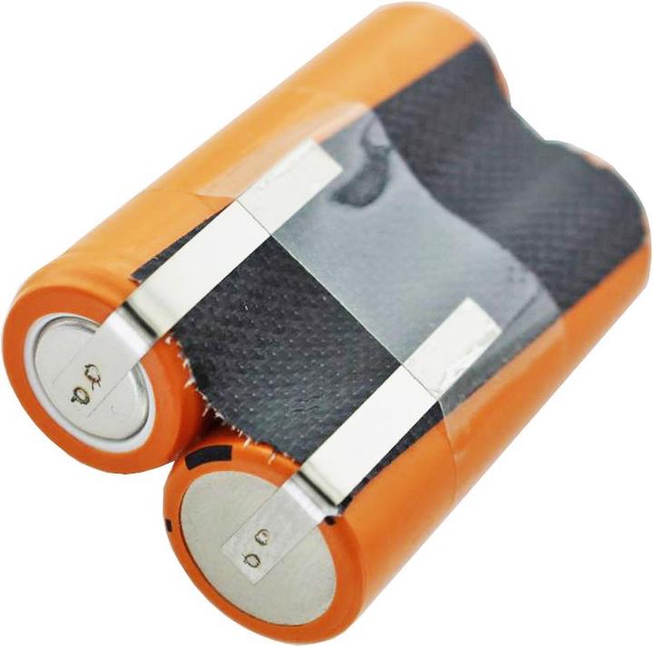 Produktbild Panasonic Akku 2HHR120 für Rasierer 2,4 Volt, mit Lötfahnen zum Selbstumbau, Neu: orange statt grün (1 Stk., 4/5 AA, 1200 mAh)