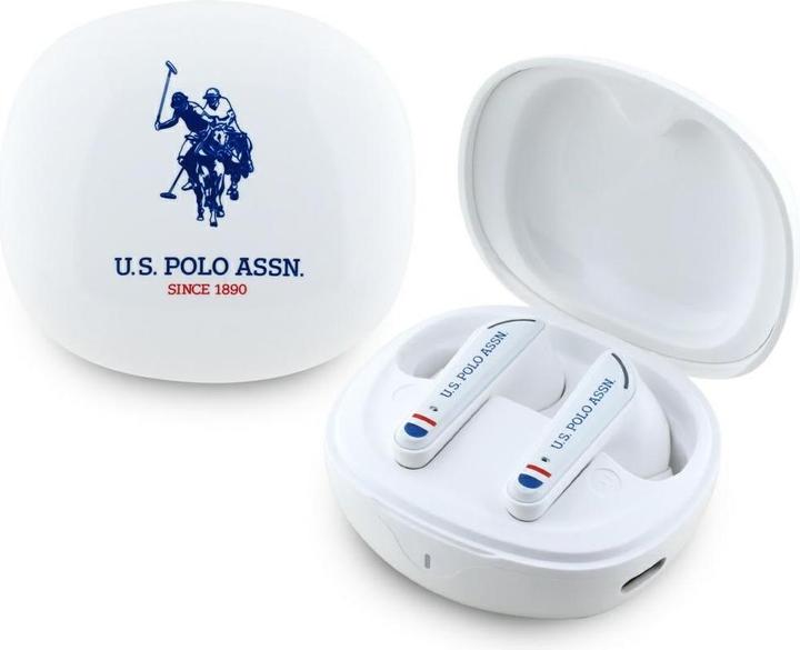 Actual product image U.S. Polo TWS US Polo DH Logo Bluetooth Headphones - White (Wireless)