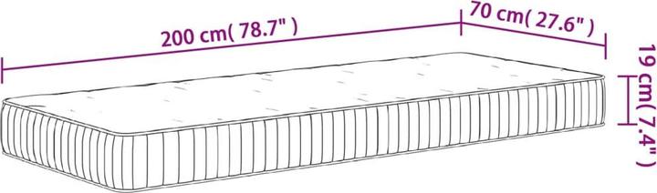 Actual product image VidaXL Jeronima (70 x 200 cm, Spring core)
