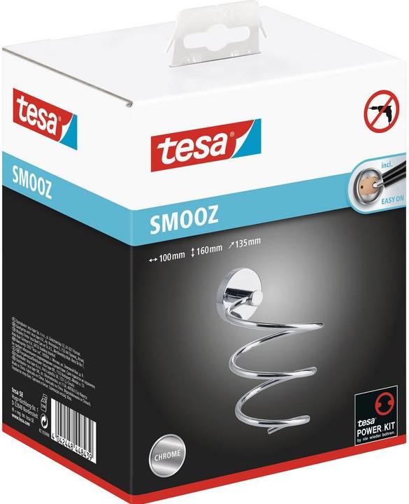 Image du produit tesa SMOOZ Support de sèche-cheveux avec solution adhésive sans perçage
