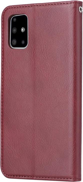 Actual product image Cover-Discount Galaxy A51 - Case Flip Case with many card slots wine red