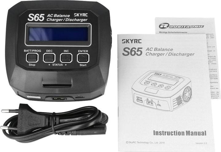 Produktbild SkyRC Ladegerät AC S65 AC LiPo 2-4s 6A 65W Entladen 2A 10W