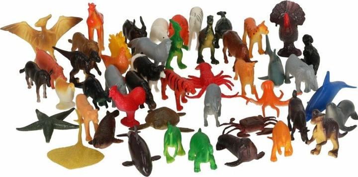 Actual product image Ikonka Figures sea animals wild dinosaurs set mix 48pcs