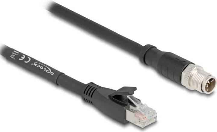 Produktbild Delock M12 Kabel X-kodiert 8 Pin Stecker zu RJ45 Stecker Cat (S/FTP, CAT5e, 2 m)