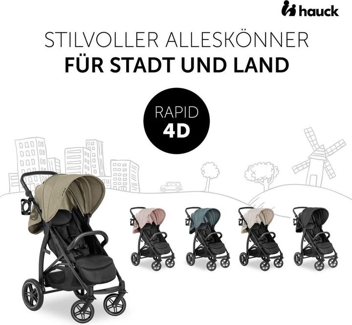 Actual product image Hauck Buggys & Sportwagen Buggy Rapid 4D (bis 25 kg) - XL Verdeck &