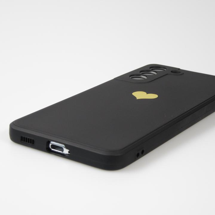 Produktbild PhoneLook Hülle Silikon Mat Herz gold (Samsung Galaxy S21 5G)