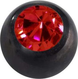 Actual product image Bijouteria Piercingball (Surgical steel 316L, PVD coating (black), Premium crystal)