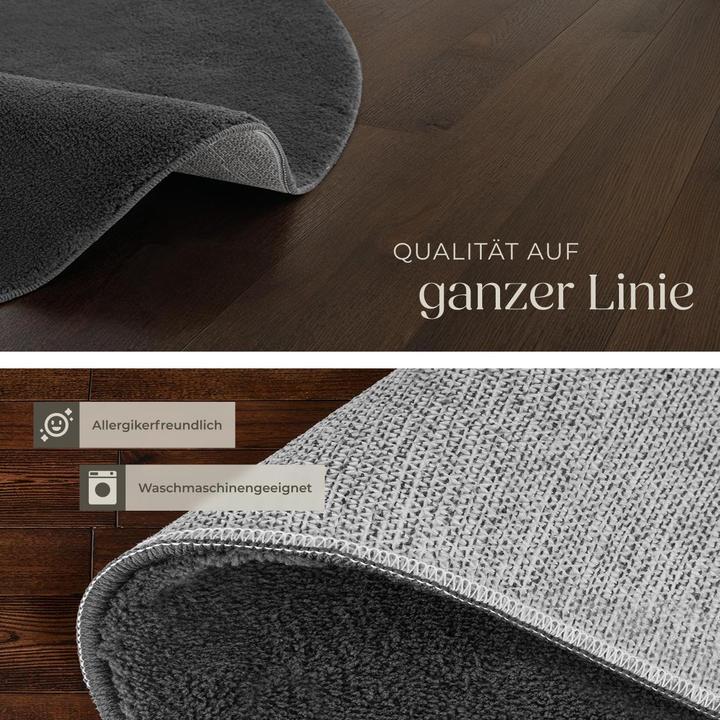 Actual product image tectake Short pile carpet Soft Zone (120 x 120 cm)