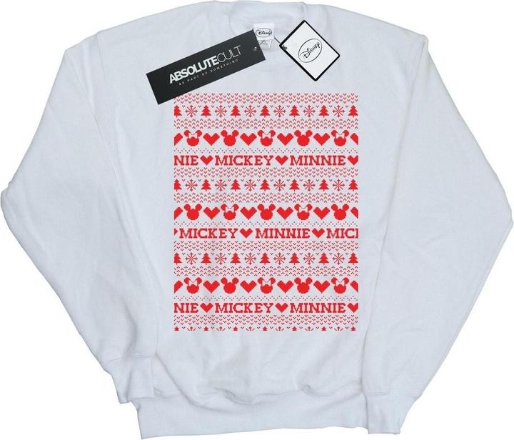 Immagine prodotto Disney Mickey And Minnie Christmas Fair Isle Felpa Ragazze (140, 146)
