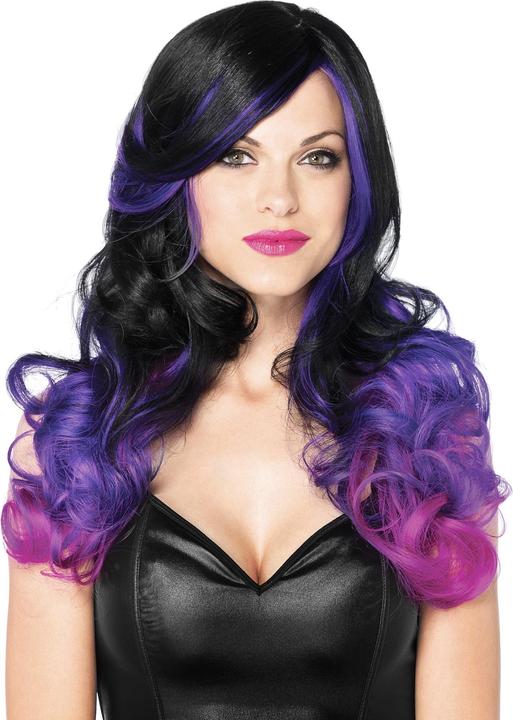 Actual product image Leg Avenue Curly wig black-purple - fancy dress wig
