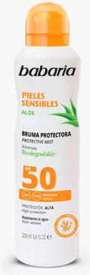 Produktbild Babaria SOLAR PIEL SENSIBLE bruma protectora SPF50 200 ml (Sonnenmilch, SPF 50, 200 ml)