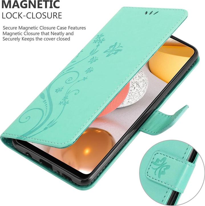 Actual product image Cadorabo Flower Book Cover (Samsung Galaxy M42 5G, Samsung Galaxy A42 5G)