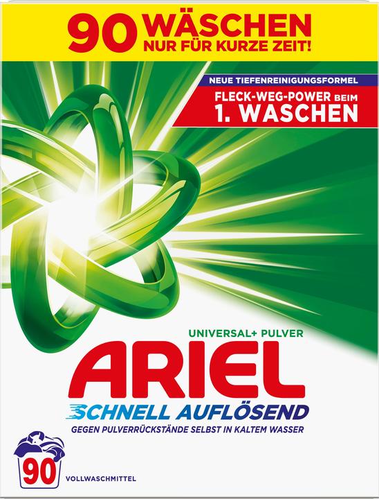 Actual product image Ariel Waschpulver 90 Waschladungen Universal+ (90 Washing cycles, Powder)