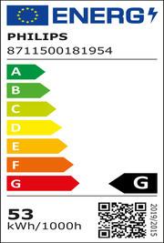 Label énergétique Philips Lampe à décharge (E27, 53 W, 3600 lm, 1 x, G)